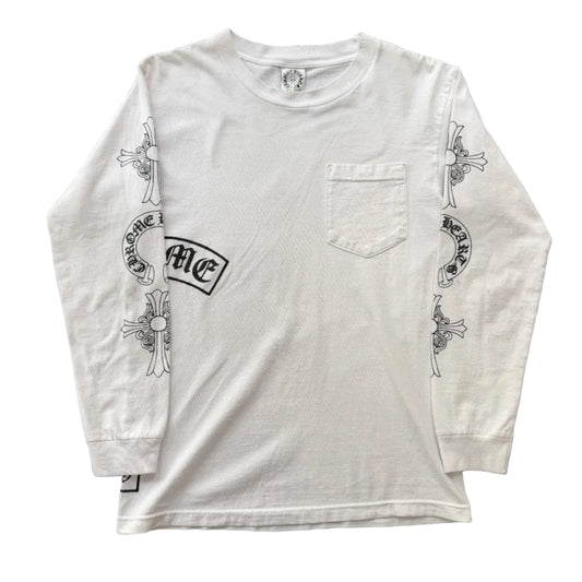 Chrome Hearts Vintage Multi-Logo L/S T-Shirt White