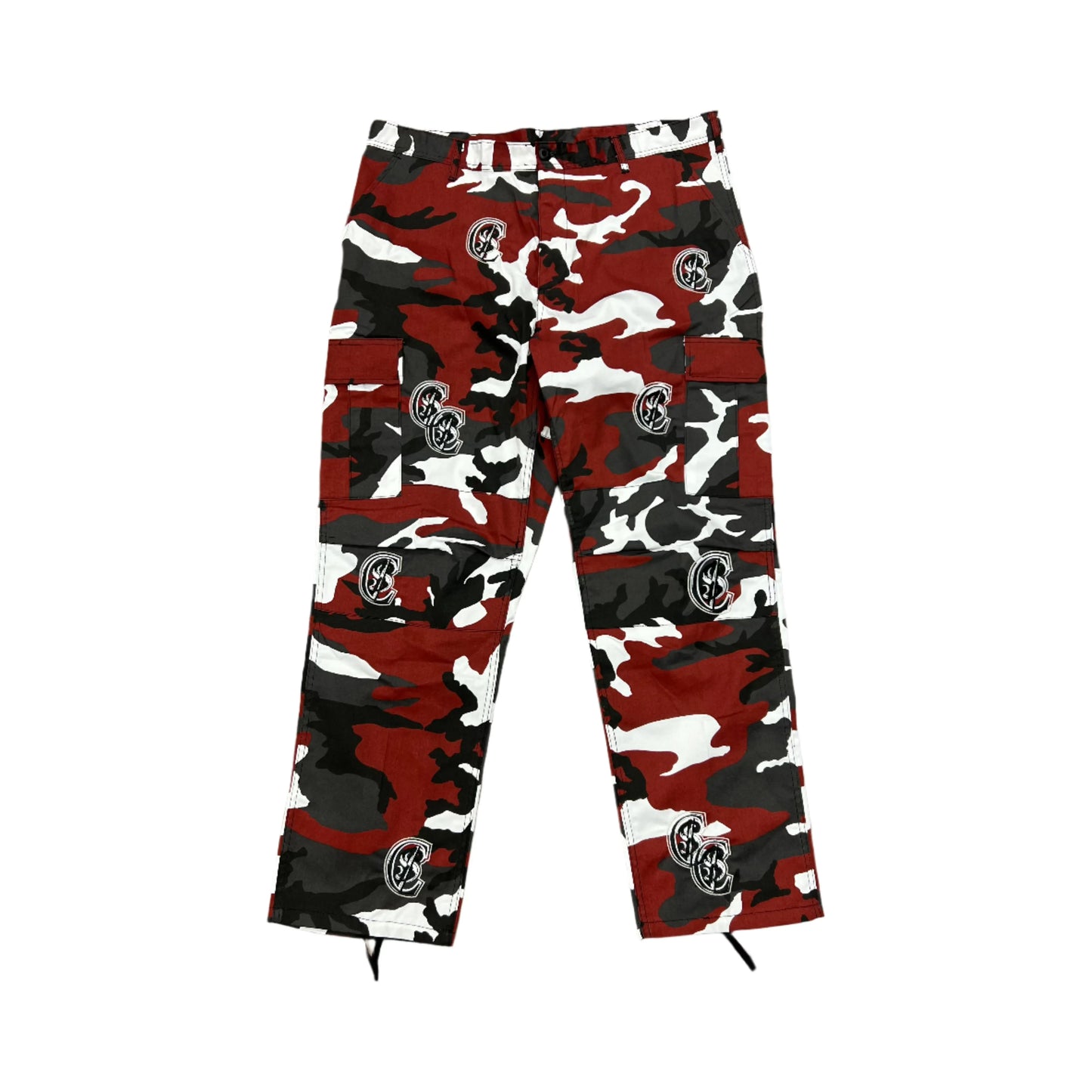 Chris Smokes C$ Red Snow Camo Cargo Pants