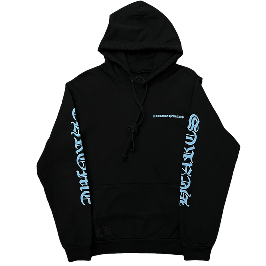 Chrome Hearts Script Hoodie Black/Light Blue