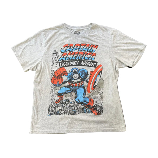 Vintage Marvel Captian America T-Shirt Grey