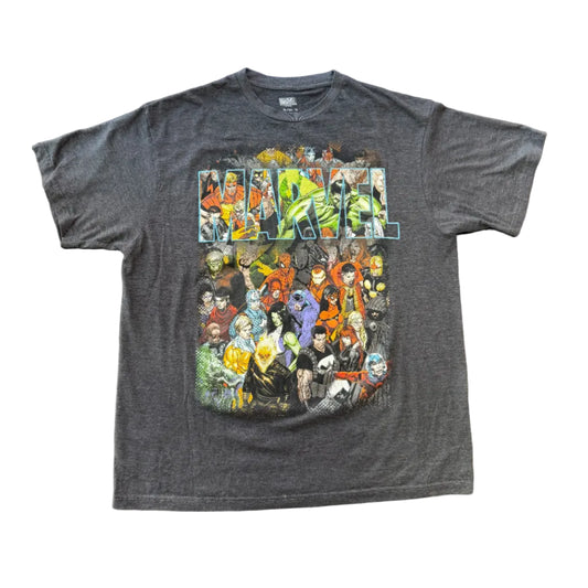 Vintage Marvel Heroes T-Shirt Dark Gray