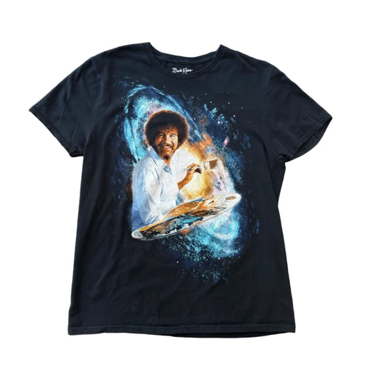 Vintage Bob Ross Galaxy T-Shirt Navy