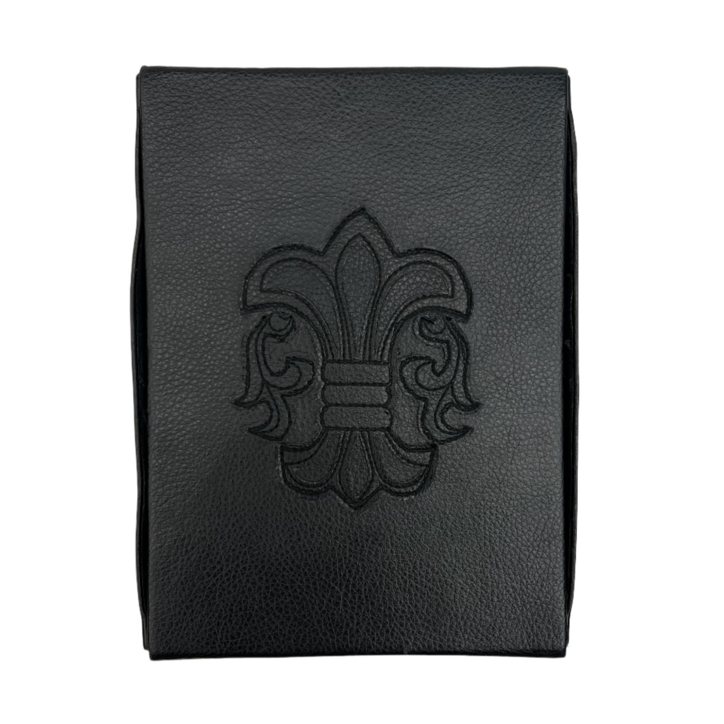 Chrome Hearts Vintage BS Fleur 4-Pocket Leather Eyewear Storage Case Black