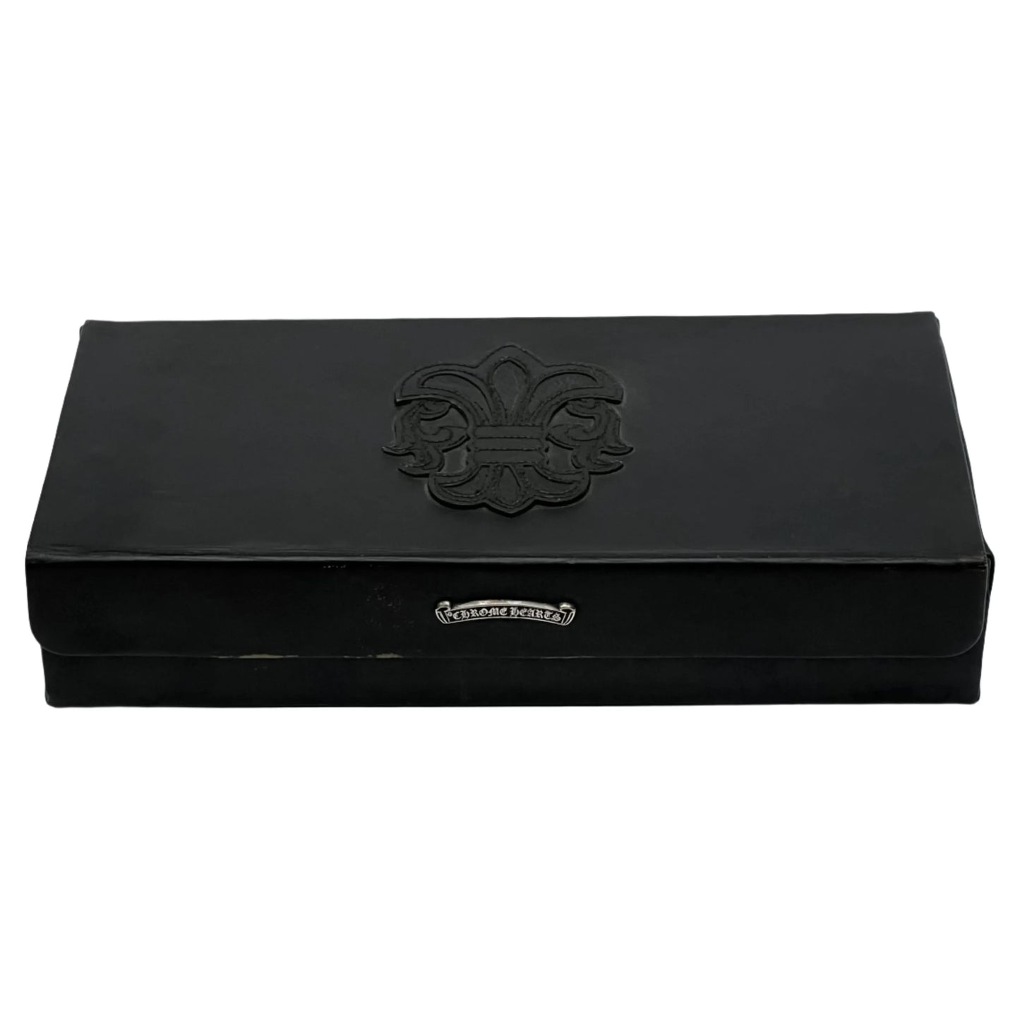 Chrome Hearts Vintage BS Fleur 6-Pocket Leather Eyewear Storage Case Black