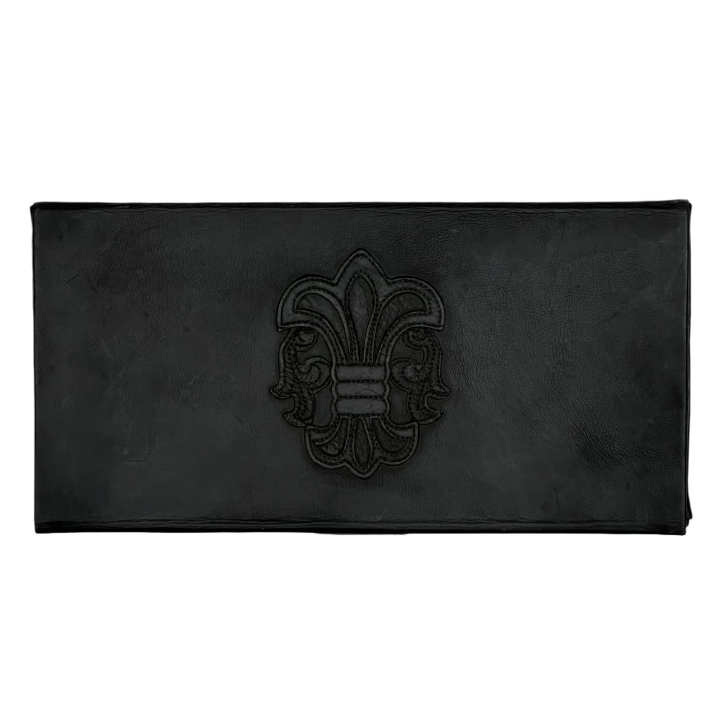 Chrome Hearts Vintage BS Fleur 6-Pocket Leather Eyewear Storage Case Black