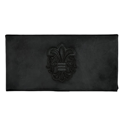 Chrome Hearts Vintage BS Fleur 6-Pocket Leather Eyewear Storage Case Black