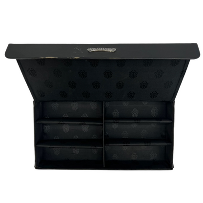 Chrome Hearts Vintage BS Fleur 6-Pocket Leather Eyewear Storage Case Black