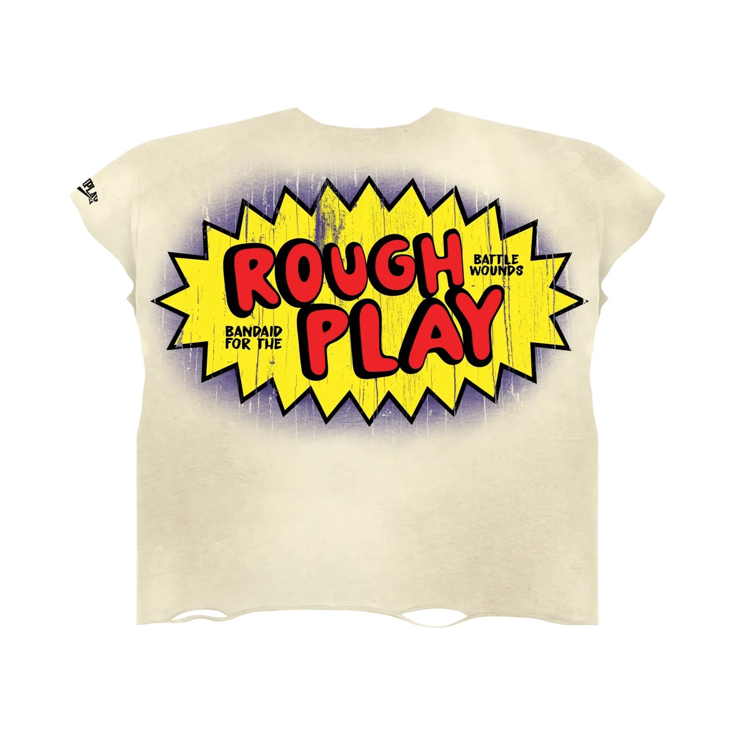 RoughPlay Play Rough Cut Off T-Shirt Cream