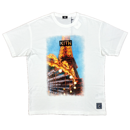 Kith Paris Exclusive Eiffel Tower Lights Vintage Tee White
