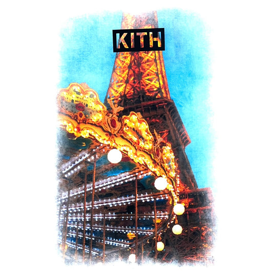 Kith Paris Exclusive Eiffel Tower Lights Vintage Tee White