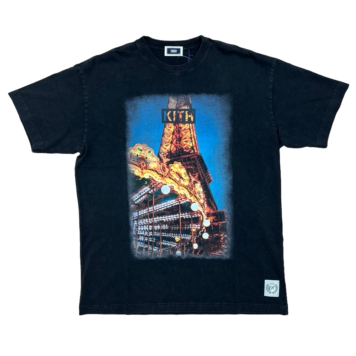 Kith Paris Exclusive Eiffel Tower Lights Vintage Tee Black