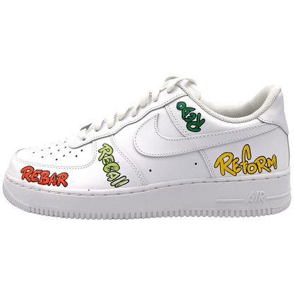 Nike Air Force 1 Low '07 White Matty Boy Hand Painted 1 of 1