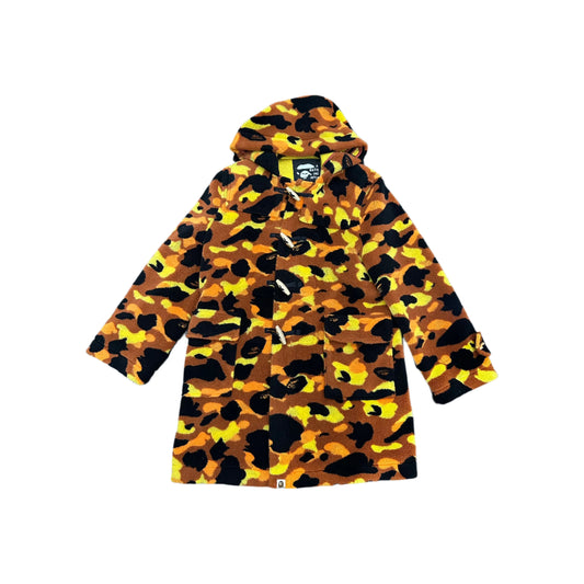 BAPE Boa Fleece Duffle Coat Orange Camo