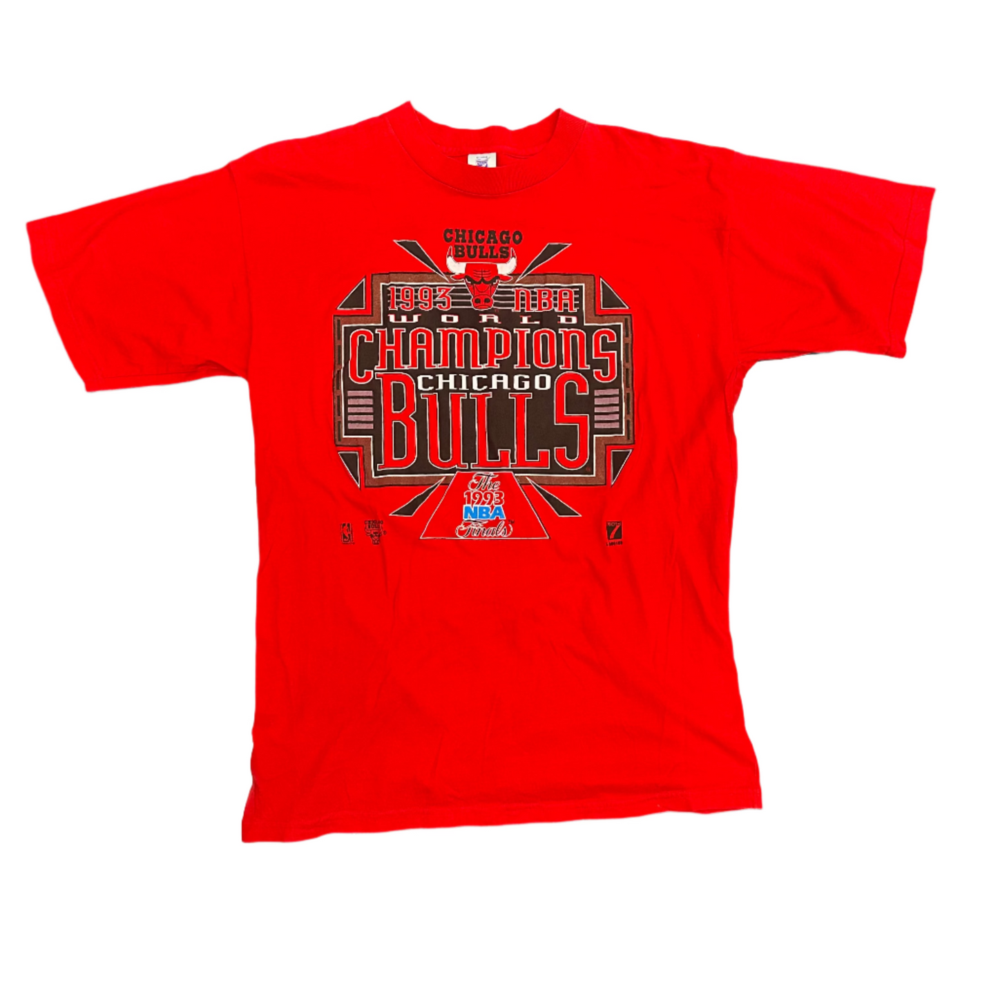 Vintage Chicago Bulls 1993 NBA Finals Champions T-Shirt Red