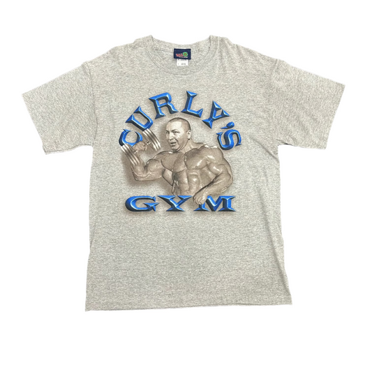 Vintage Three Stooges Curly's Gym T-Shirt Grey