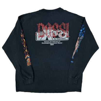 Bossi Vintage Easyriders Heaven & Hell Rhinestone L/S T-Shirt Black