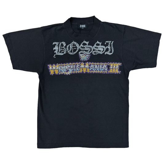 Bossi Vintage WrestleMania III Rhinestone T-Shirt Black