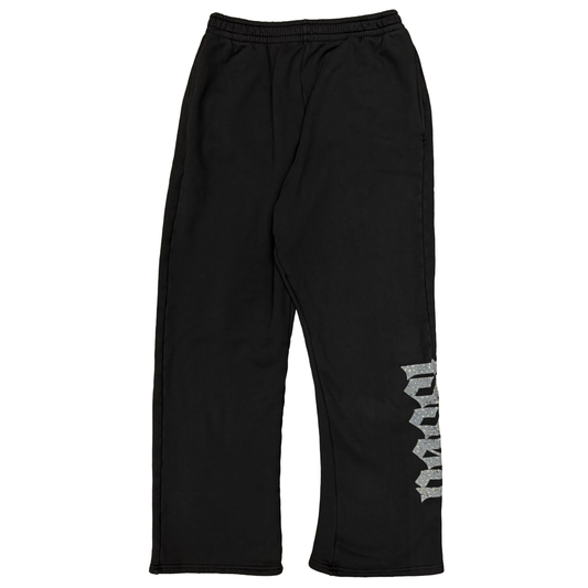 Bossi Rhinestone Logo Sweatpants Black/Grey