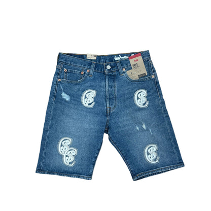 Chris Smokes C$ Levi's Silver Patch Denim Shorts