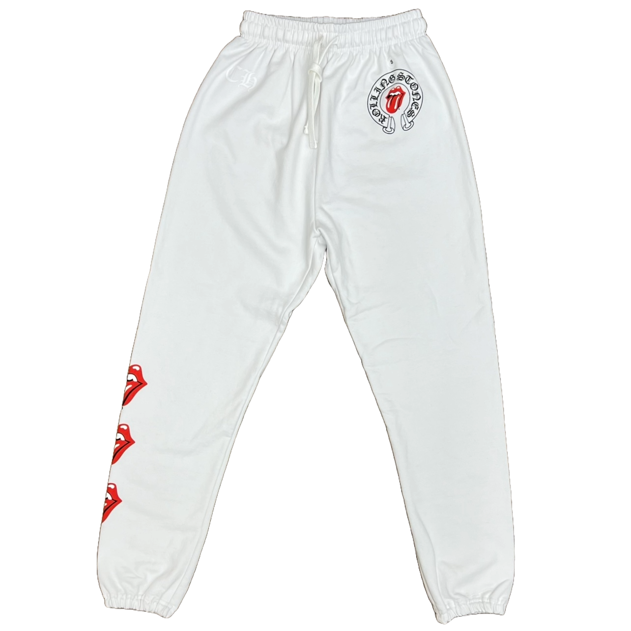 Chrome Hearts Rolling Stones Sweatpants White