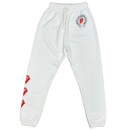 Chrome Hearts Rolling Stones Sweatpants White