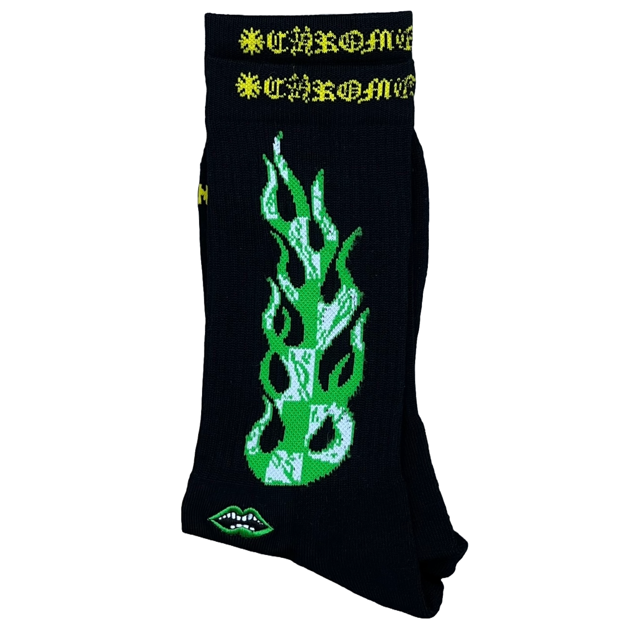 Chrome Hearts Matty Boy Flame Socks Black