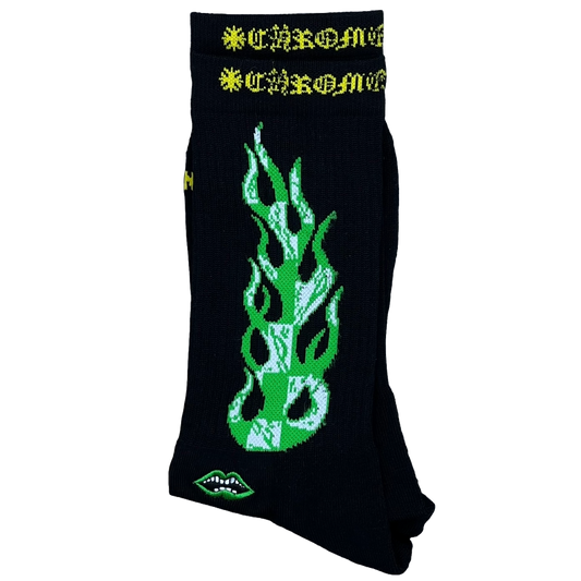 Chrome Hearts Matty Boy Flame Socks Black