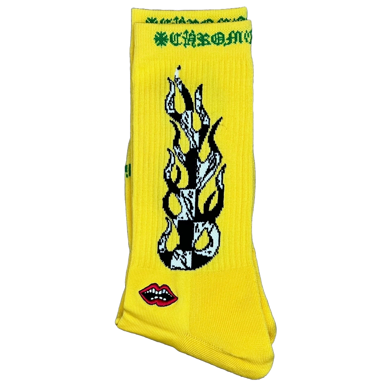 Chrome Hearts Matty Boy Flame Socks Yellow