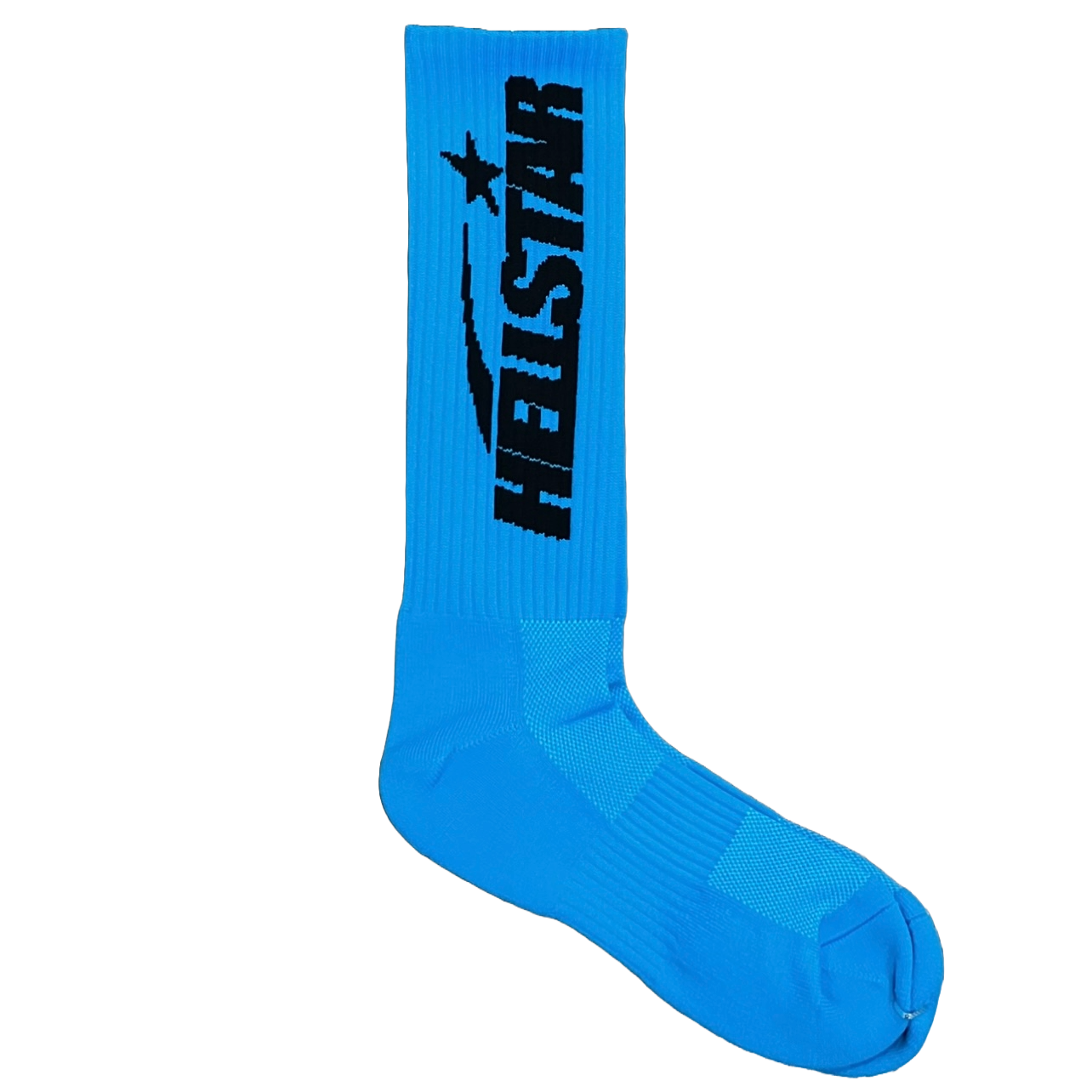 Hellstar Logo Socks Neon Blue