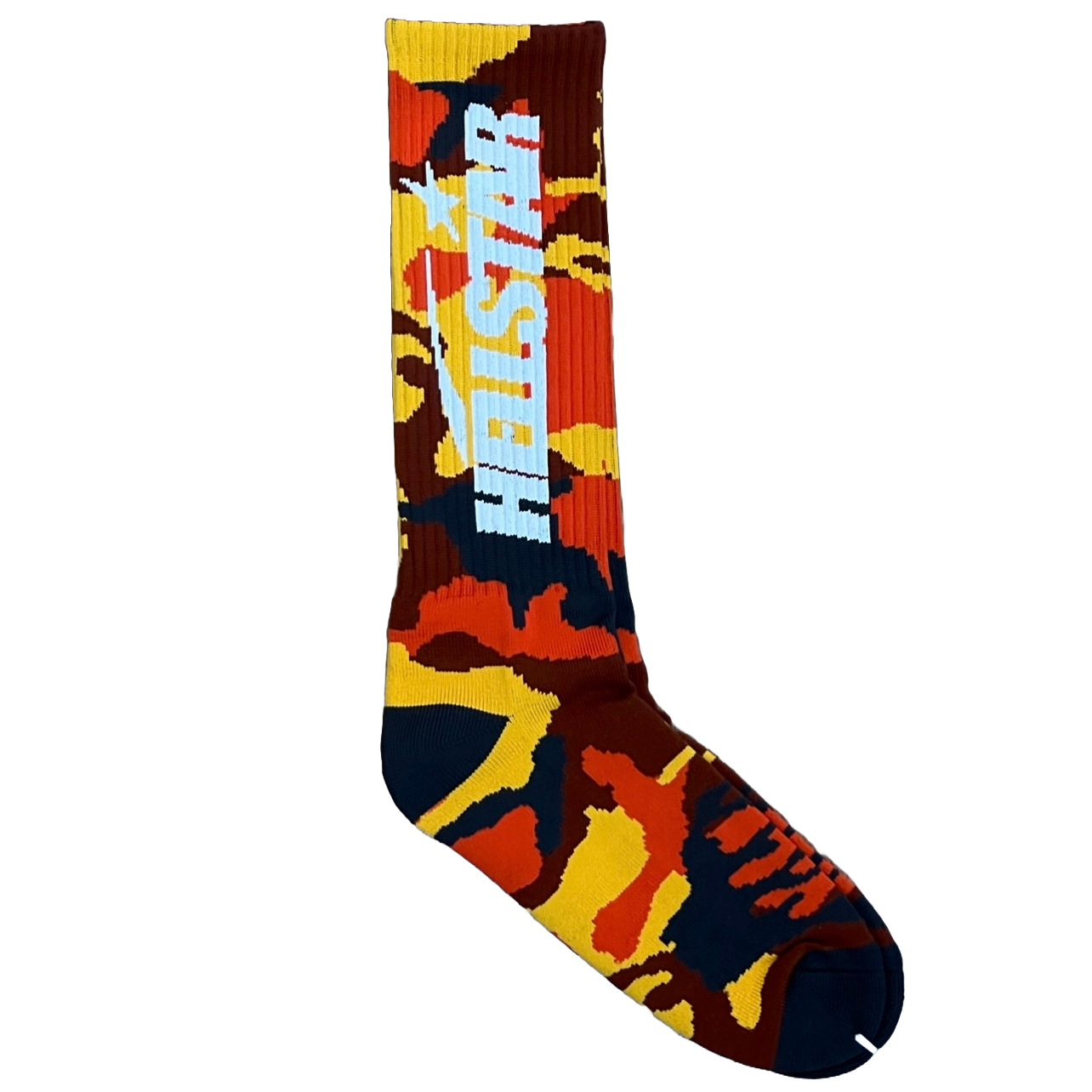 Hellstar Camo Logo Socks Orange