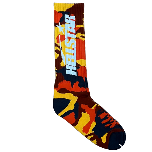 Hellstar Camo Logo Socks Orange