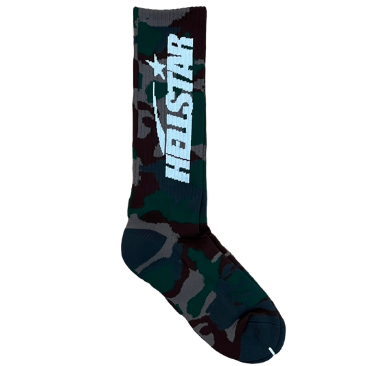 Hellstar Camo Logo Socks Brown