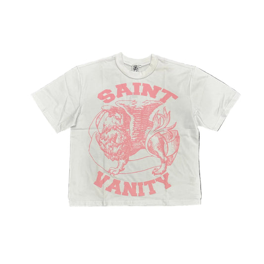 Saint Vanity Griffin Tee White/Pink