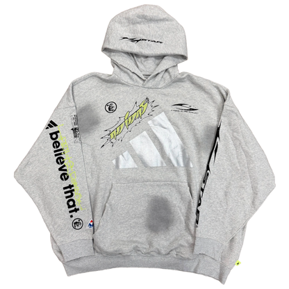 adidas x Hellstar x Anthony Edwards Believe That Hoodie Light Grey