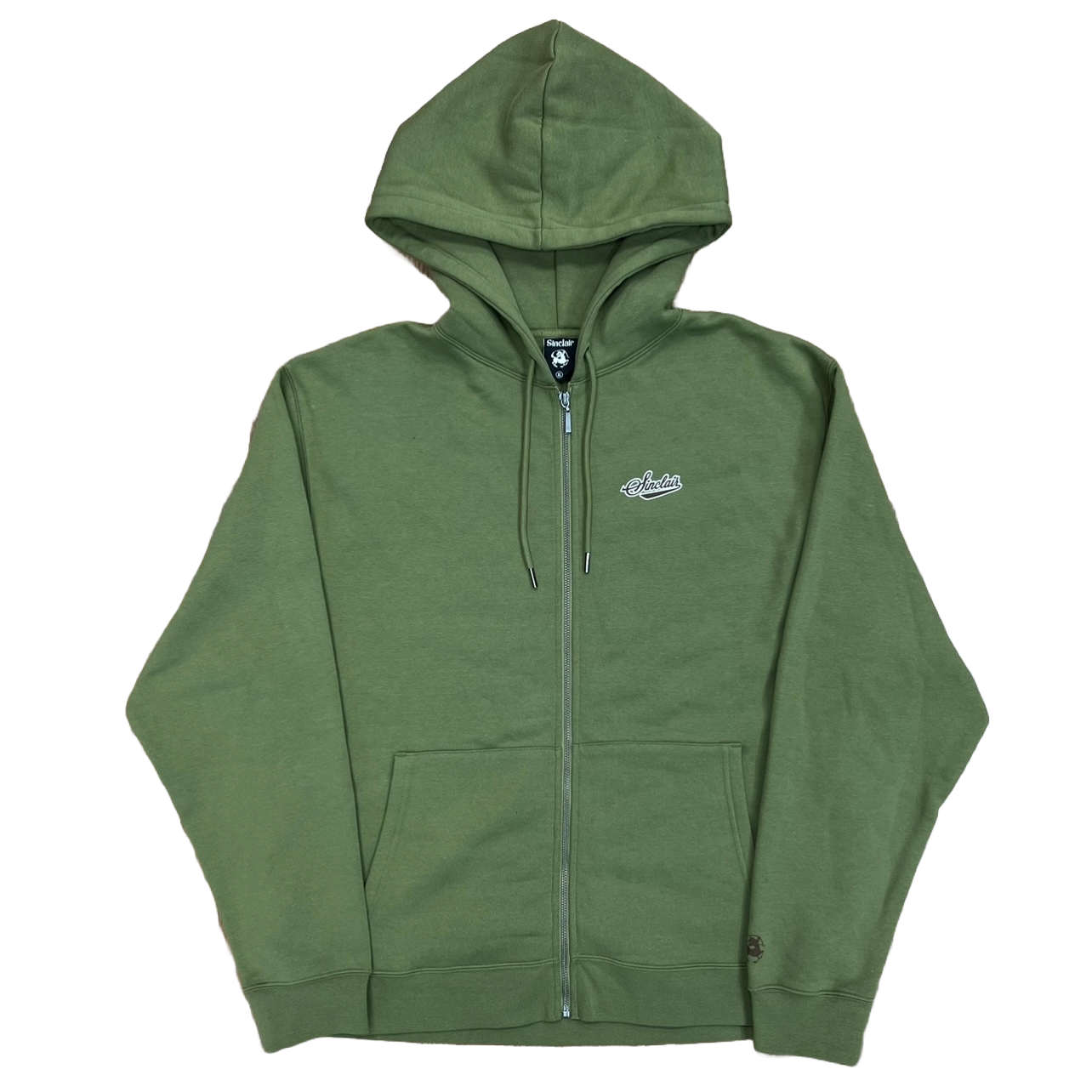 Sinclair Ballpark Logo Zip-Up Hoodie Dark Olive