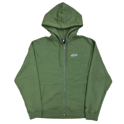 Sinclair Ballpark Logo Zip-Up Hoodie Dark Olive