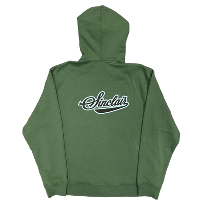 Sinclair Ballpark Logo Zip-Up Hoodie Dark Olive