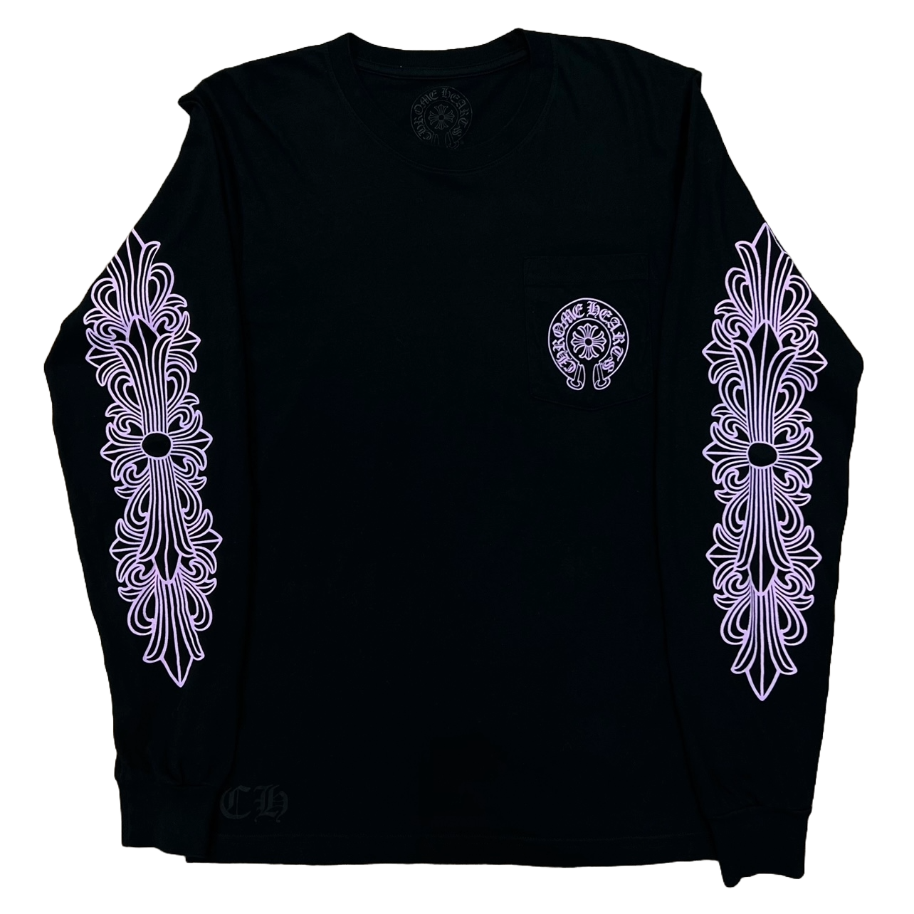 Chrome Hearts Chendgu Exclusive Horseshoe L/S T-Shirt Black/Pink