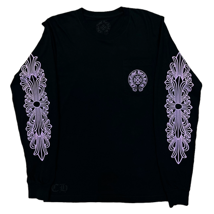 Chrome Hearts Chendgu Exclusive Horseshoe L/S T-Shirt Black/Pink