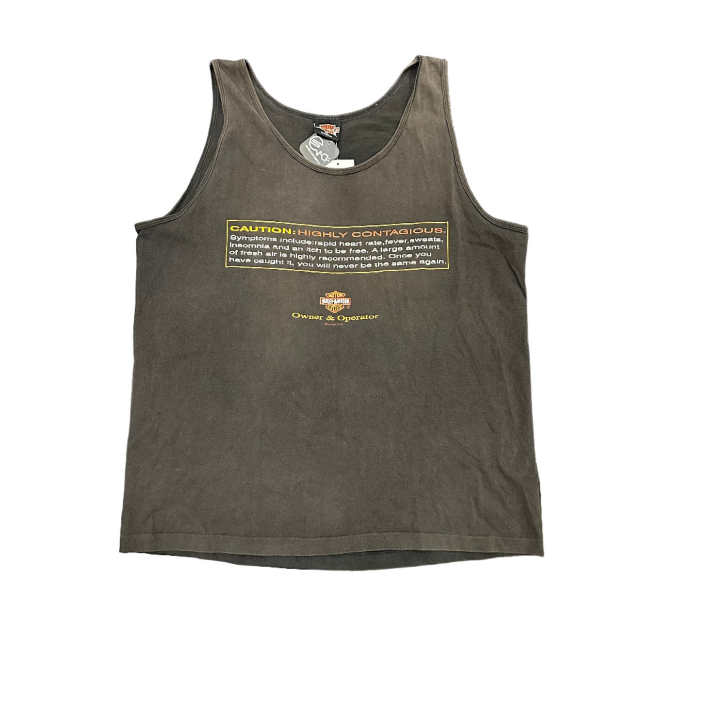 Vintage Harley Davidson W. Los Angeles Tank Dark Grey