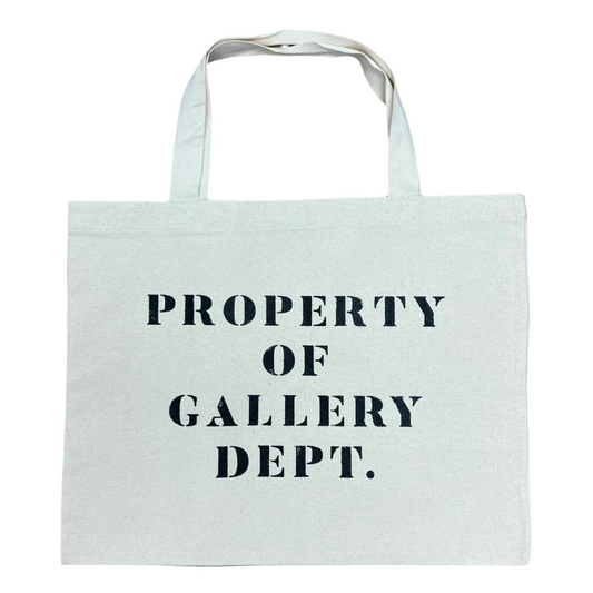 Gallery Dept. Property Of Gallery Dept. Retouche Large Canvas Tote Bag Cream