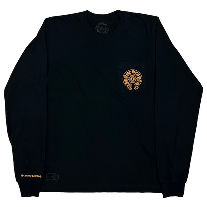 Chrome Hearts Horseshoe Staff L/S T-Shirt Black/Orange