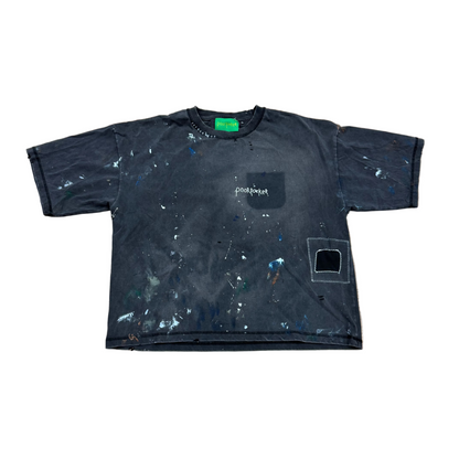 Poor Parker Patch Blank T-Shirt Faded Black