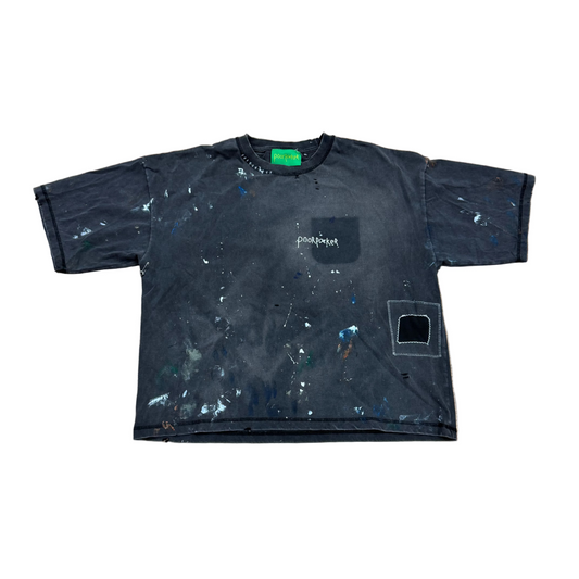 Poor Parker Patch Blank T-Shirt Faded Black