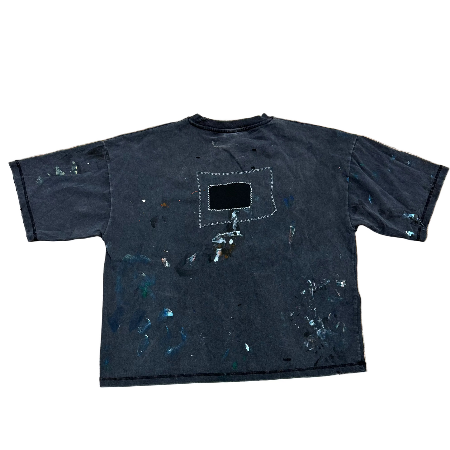 Poor Parker Patch Blank T-Shirt Faded Black