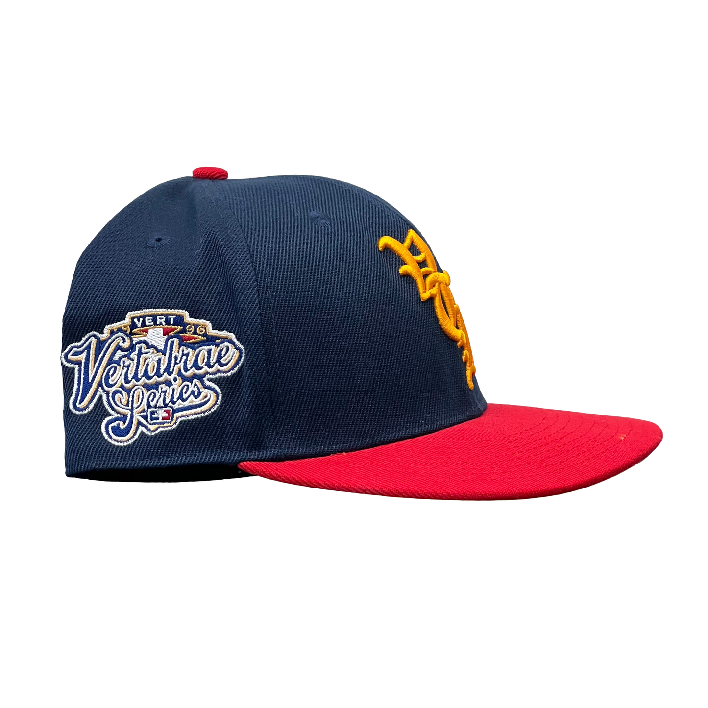 Vertabrae Series Fitted Hat Navy/Red