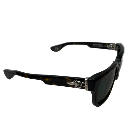 Chrome Hearts Box Officer Sunglasses Tortoise/Silver