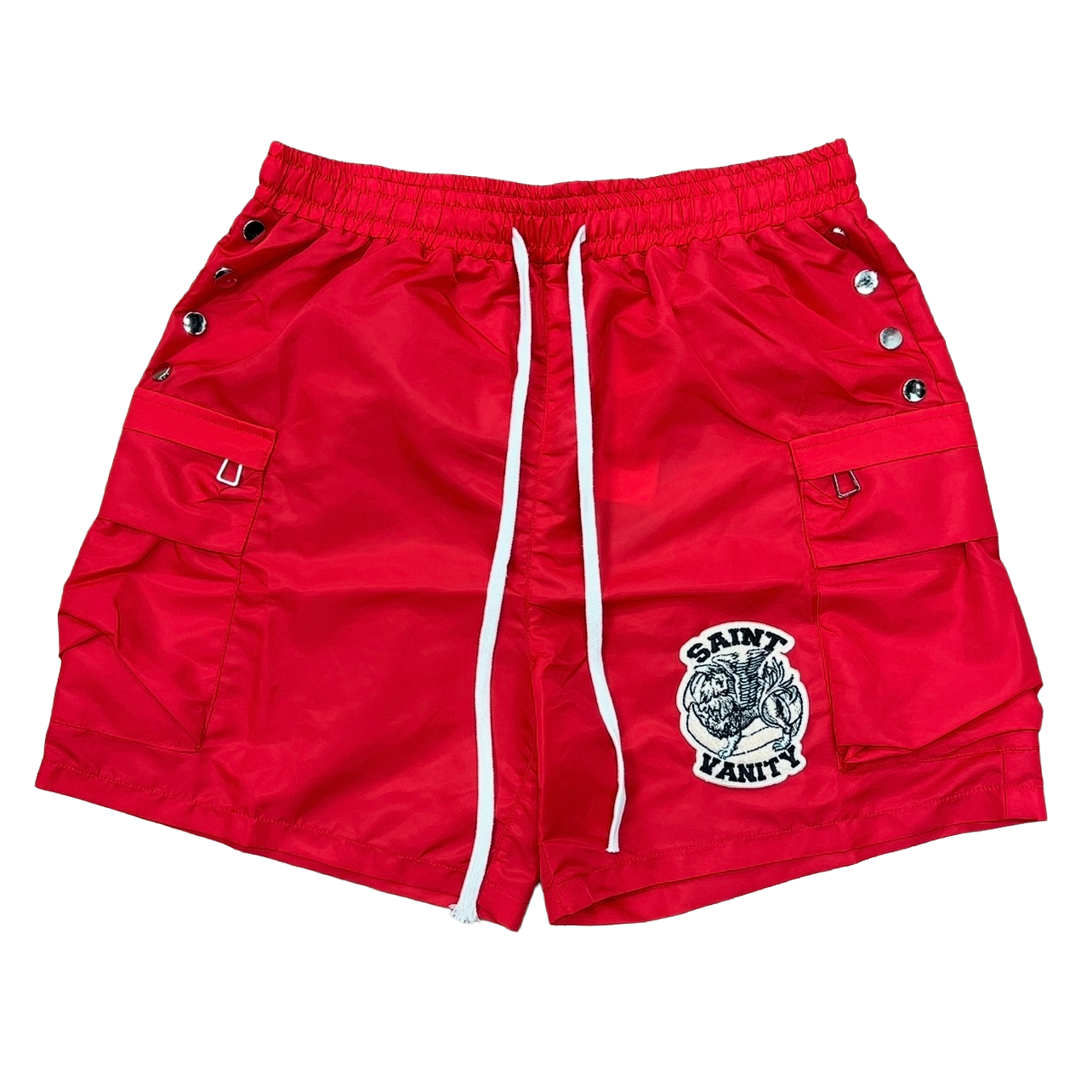 Saint Vanity Cargo Nylon Shorts Red