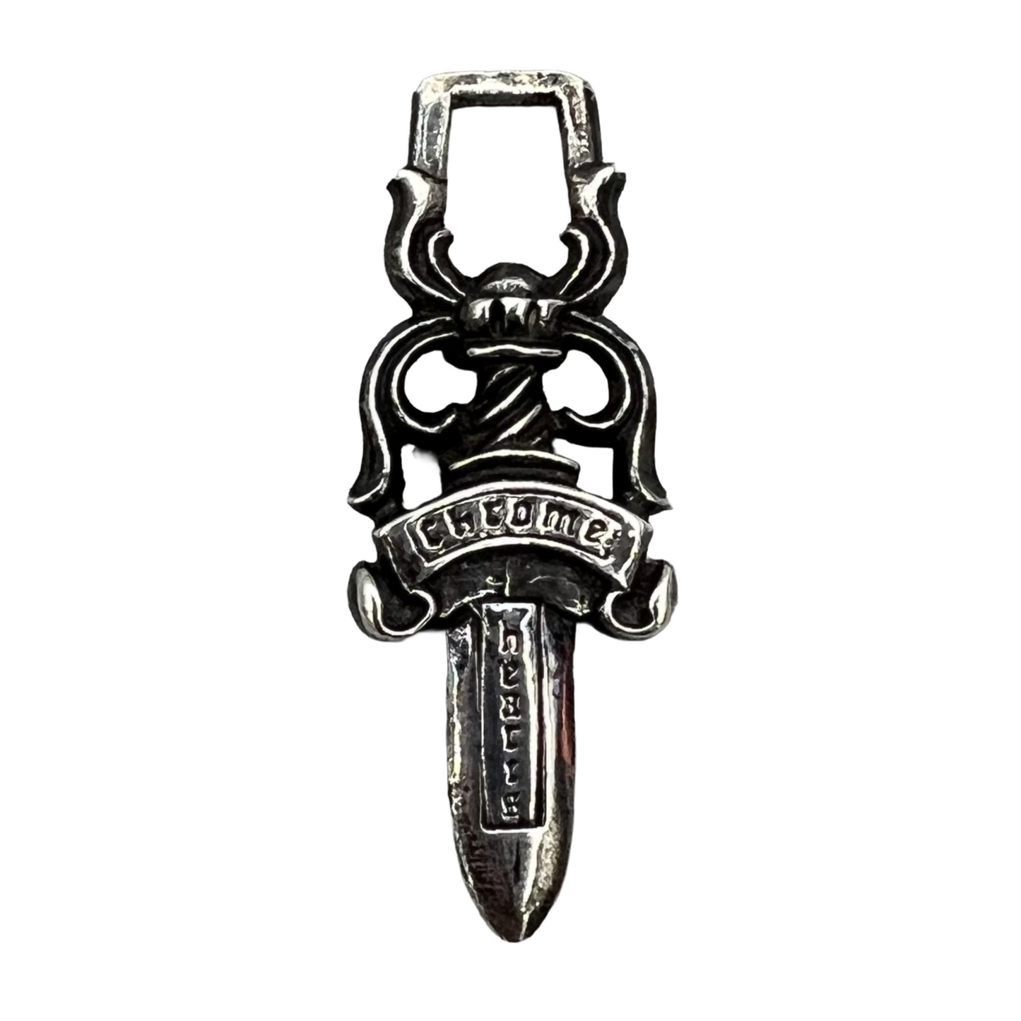 Chrome Hearts #10 Large Silver Dagger Pendant