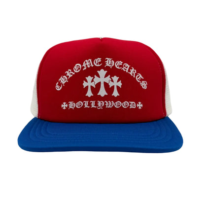 Chrome Hearts King Taco Trucker Hat Red/White/Blue